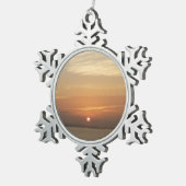 Sunrise over Aruba II Caraïben Seascape Tin Sneeuwvlok Ornament (Rechts)