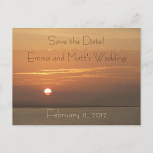 Sunrise over Aruba Save the Date Briefkaart