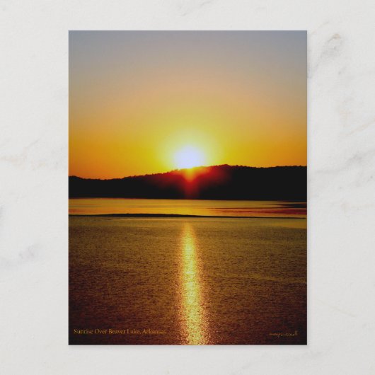 Sunrise Over Beaver Lake Arkansas Briefkaart (Voorkant)