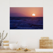 Sunrise over de baai van Malaga Poster (Keuken)