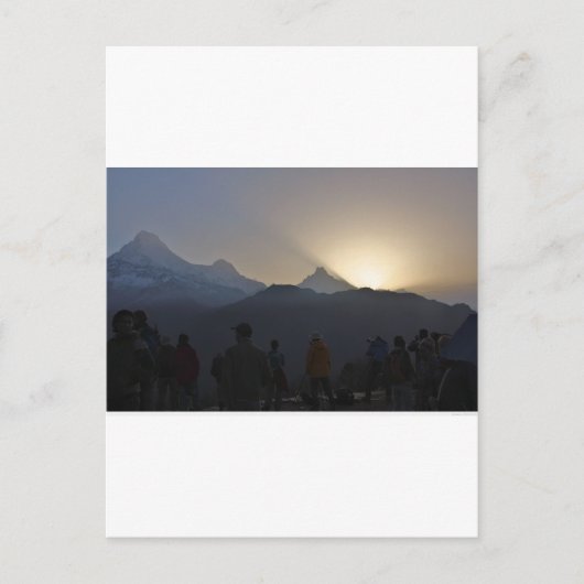 Sunrise over de bergen briefkaart (Voorkant)