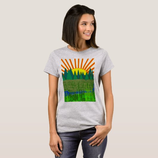 SunRise over de bergen - T-shirt (Voorkant volledig)