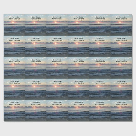 Sunrise over de buitenbanken van North Carolina Cadeaupapier (Vlak)