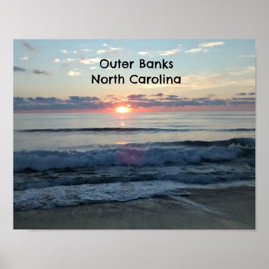 Sunrise over de buitenbanken van North Carolina Poster (Voorkant)