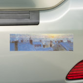 Sunrise over de daken (door Eugène Jansson) Bumpersticker (Op auto)