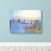 Sunrise over de daken (door Eugène Jansson) Canvas Afdruk (Insitu (Houten vloer))