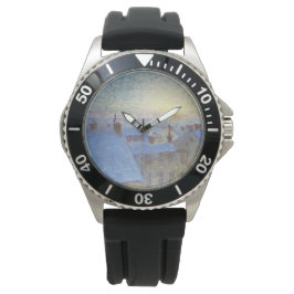 Sunrise over de daken (door Eugène Jansson) Horloge