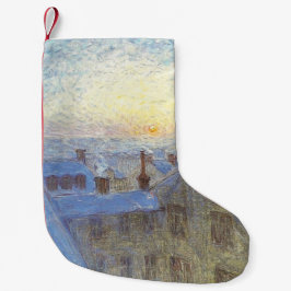 Sunrise over de daken (door Eugène Jansson) Kleine Kerstsok