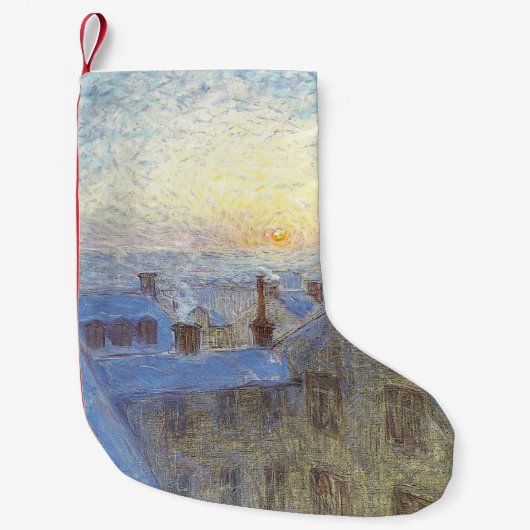 Sunrise over de daken (door Eugène Jansson) Kleine Kerstsok (Voorkant)