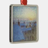 Sunrise over de daken (door Eugène Jansson) Metalen Ornament (Rechts)