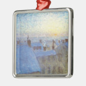 Sunrise over de daken (door Eugène Jansson) Metalen Ornament (Links)