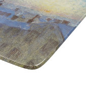 Sunrise over de daken (door Eugène Jansson) Snijplank (Hoek)