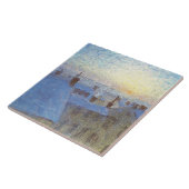 Sunrise over de daken (door Eugène Jansson) Tegeltje (Zijkant)