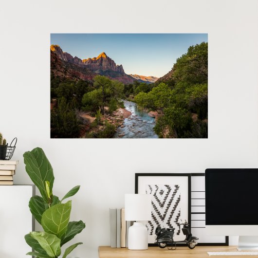 Sunrise Over de Watchman Poster (Thuiskantoor)