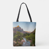 Sunrise Over de Watchman Tote Bag (Achterkant)