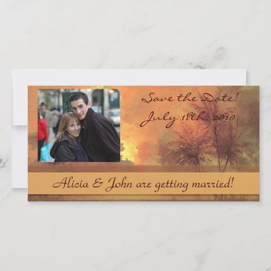 Sunrise Over Diamond Head Bewaar de datum fotokaar Save The Date (Voorkant)