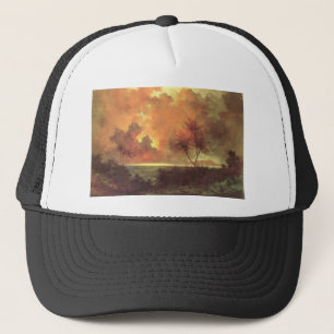 Sunrise Over Diamond Head, olie op schilderdoek Trucker Pet