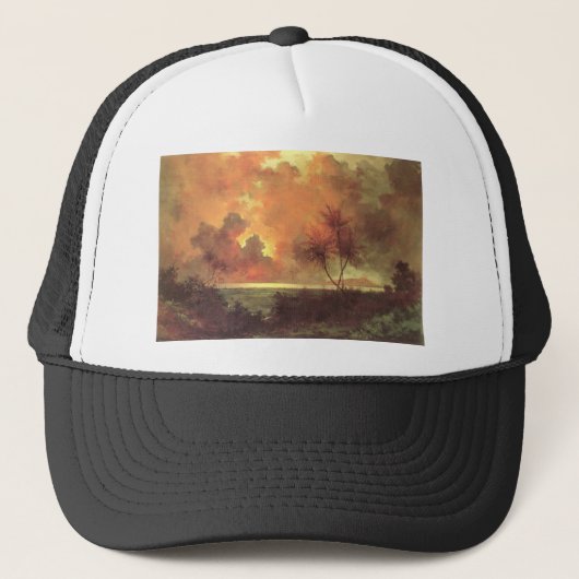 Sunrise Over Diamond Head, olie op schilderdoek Trucker Pet (Voorkant)
