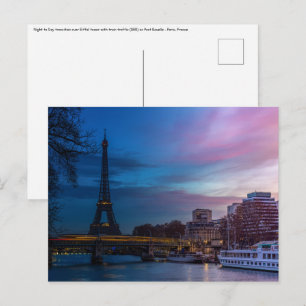 Sunrise over Eiffeltoren - Parijs, Frankrijk, Euro Briefkaart