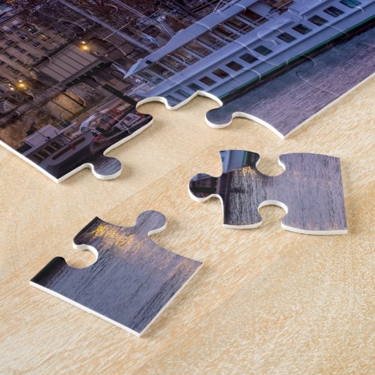 Sunrise over Eiffeltoren - Parijs, Frankrijk, Euro Legpuzzel (Zijkant)