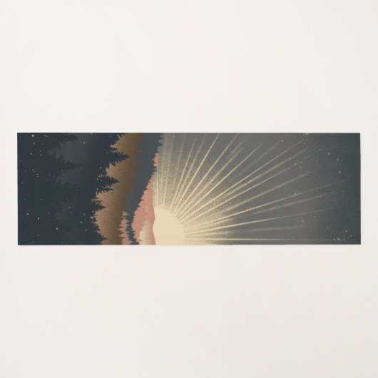 Sunrise Over Forest Mountains Yogamat (Achterkant (horizontaal))