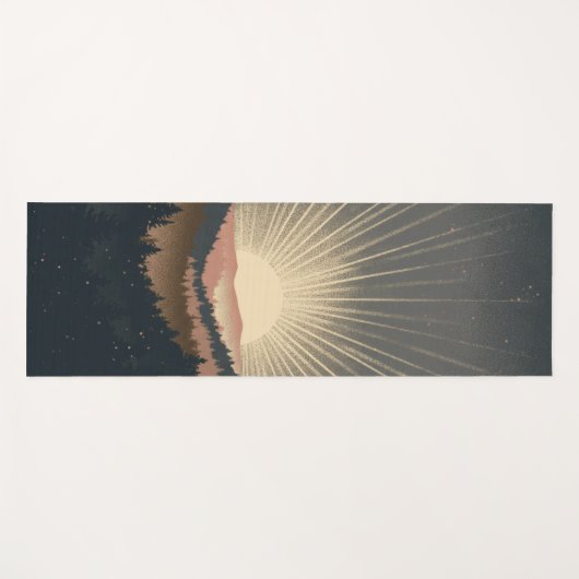 Sunrise Over Forest Mountains Yogamat (Voorkant (horizontaal))