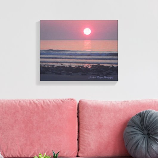 Sunrise over Hampton Beach Canvas Afdruk (Insitu (Woonkamer))