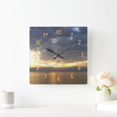 Sunrise over het dode zee Israël Vierkante Klok (Huis)