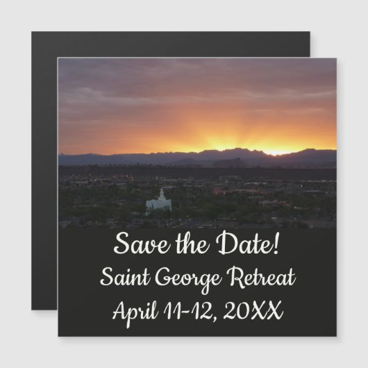 Sunrise over het landschap St. George Utah (Voorkant / Achterkant)