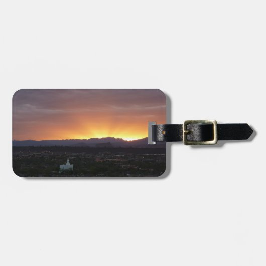 Sunrise over het landschap St. George Utah Bagagelabel (Voorkant horizontaal)