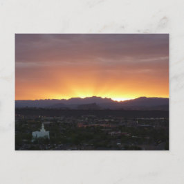 Sunrise over het landschap St. George Utah Briefkaart