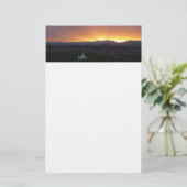 Sunrise over het landschap St. George Utah Briefpapier (Staand voorkant)