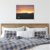 Sunrise over het landschap St. George Utah Canvas Afdruk (Insitu (Slaapkamer))