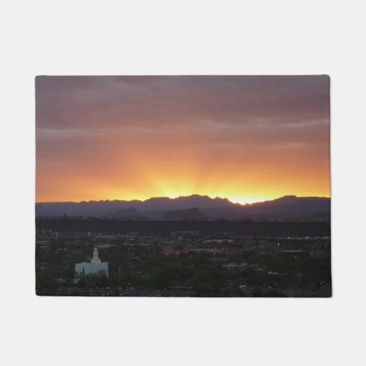 Sunrise over het landschap St. George Utah Deurmat (Voorkant)