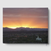Sunrise over het landschap St. George Utah Gastenboek (Achterkant)