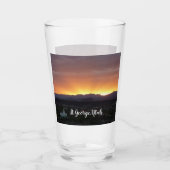 Sunrise over het landschap St. George Utah Glas (Voorkant)