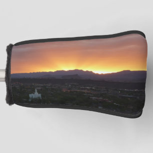 Sunrise over het landschap St. George Utah Golfheadcover