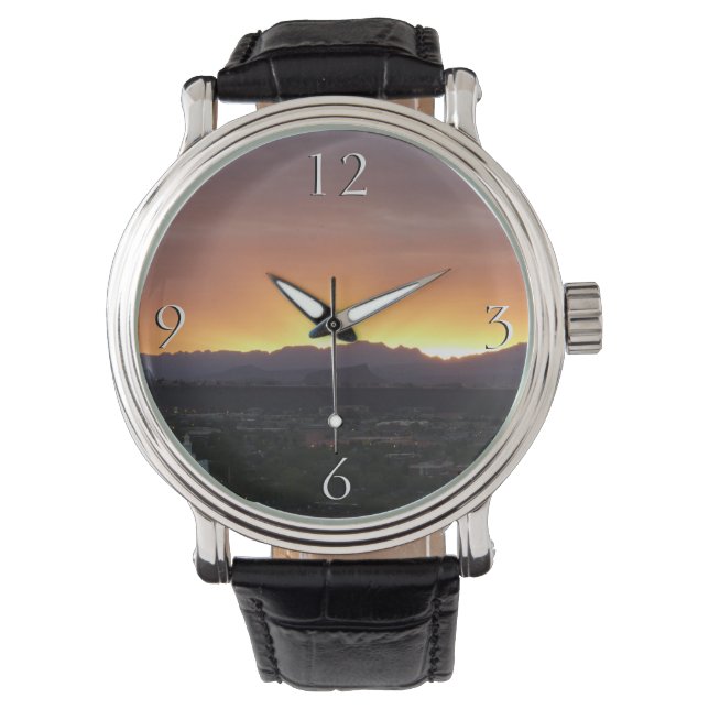 Sunrise over het landschap St. George Utah Horloge (Voorkant)