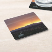 Sunrise over het landschap St. George Utah Kartonnen Onderzetters (Schuin)