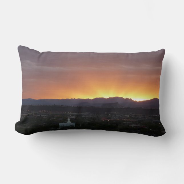 Sunrise over het landschap St. George Utah Kussen (Voorkant)