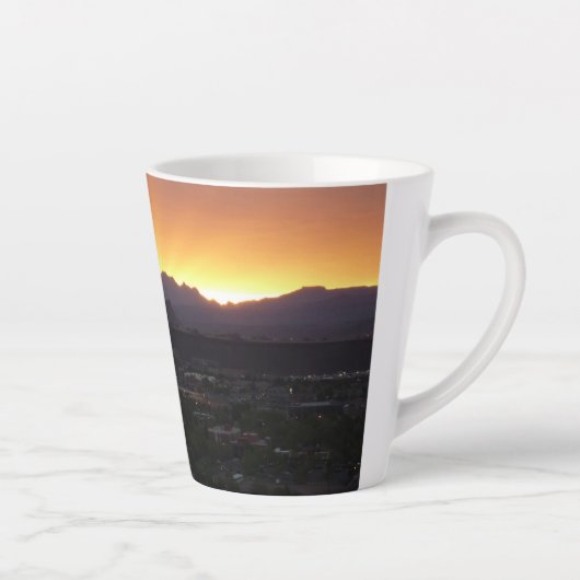 Sunrise over het landschap St. George Utah Latte Mok (Rechts)