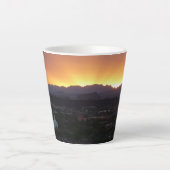 Sunrise over het landschap St. George Utah Latte Mok (Voorkant)