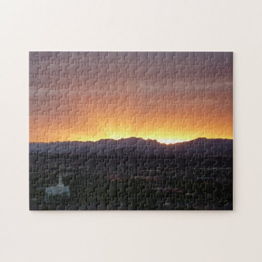 Sunrise over het landschap St. George Utah Legpuzzel (Horizontaal)