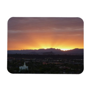 Sunrise over het landschap St. George Utah Magneet