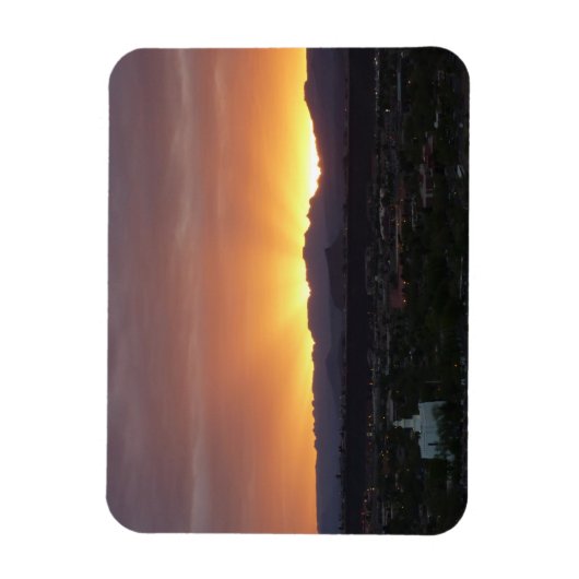 Sunrise over het landschap St. George Utah Magneet (Verticaal)