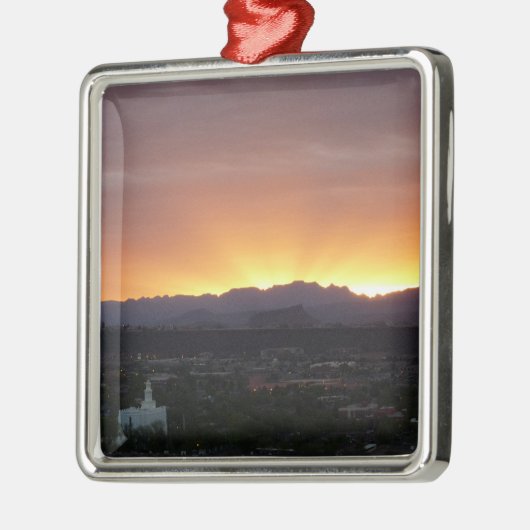 Sunrise over het landschap St. George Utah Metalen Ornament (Links)