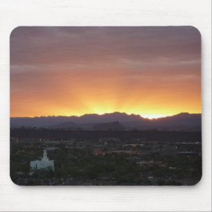 Sunrise over het landschap St. George Utah Muismat