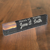 Sunrise over het landschap St. George Utah Naambordje (Zijkant)