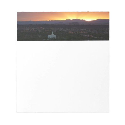Sunrise over het landschap St. George Utah Notitieblok (Voorkant)