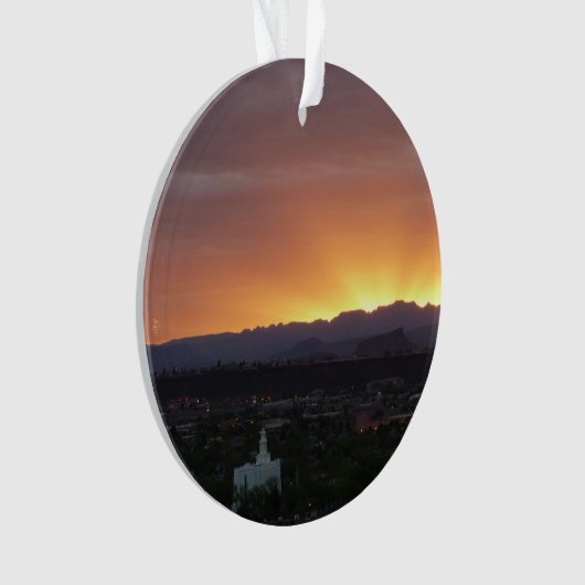 Sunrise over het landschap St. George Utah Ornament (voorkant)